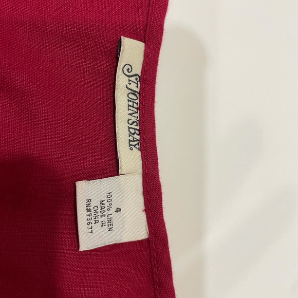 Women’s Red Linen Skirt St. John’s Bay Size 4 - Picture 3 of 3
